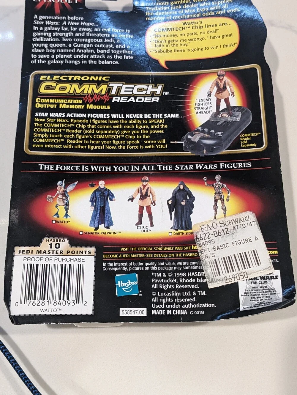Star Wars Episode 1 Basic Figures Watto Action Figure Damage Box Hasbro 1998